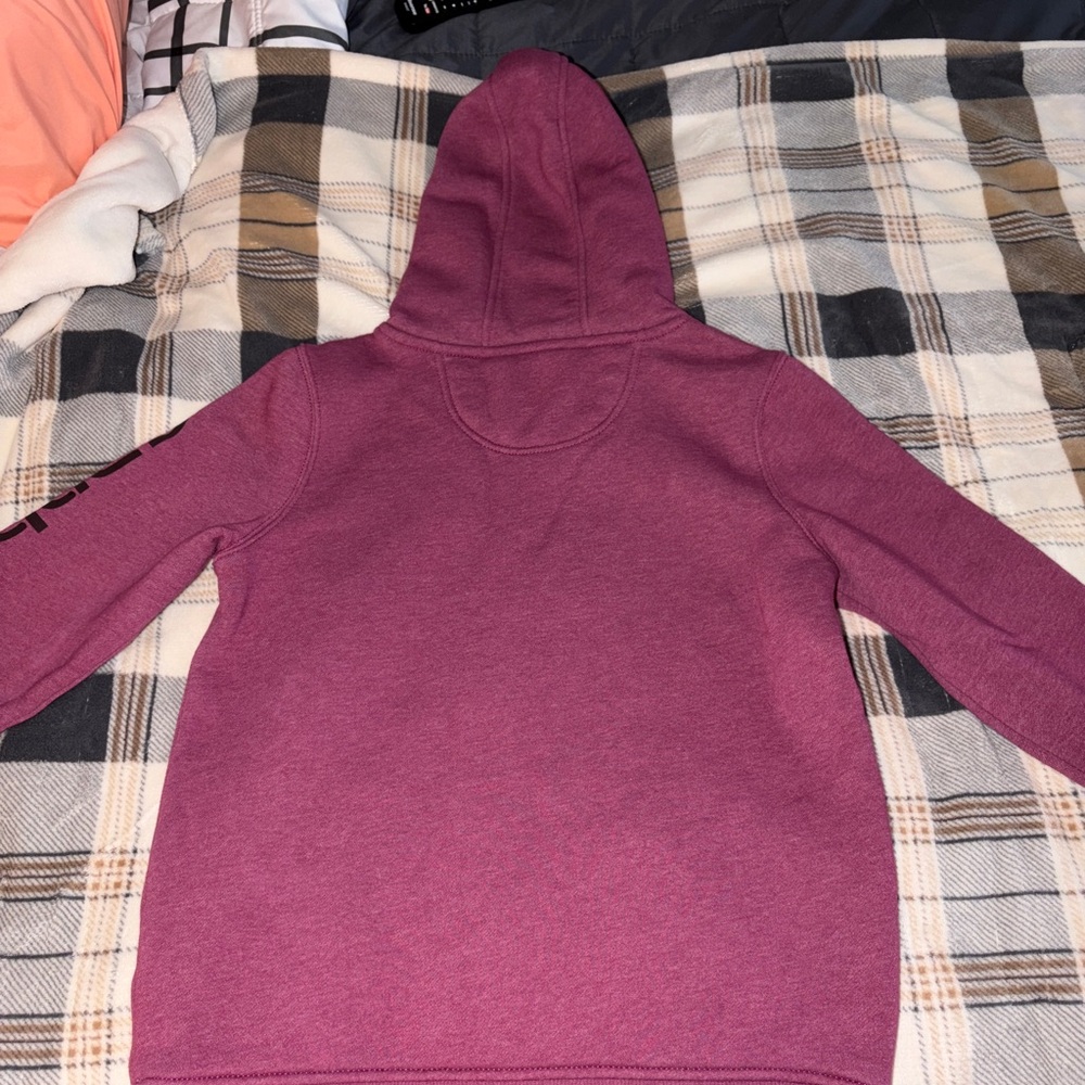 Carhartt Plum/Purple Logo Hooded Sweatshirt - Picture 2 of 3